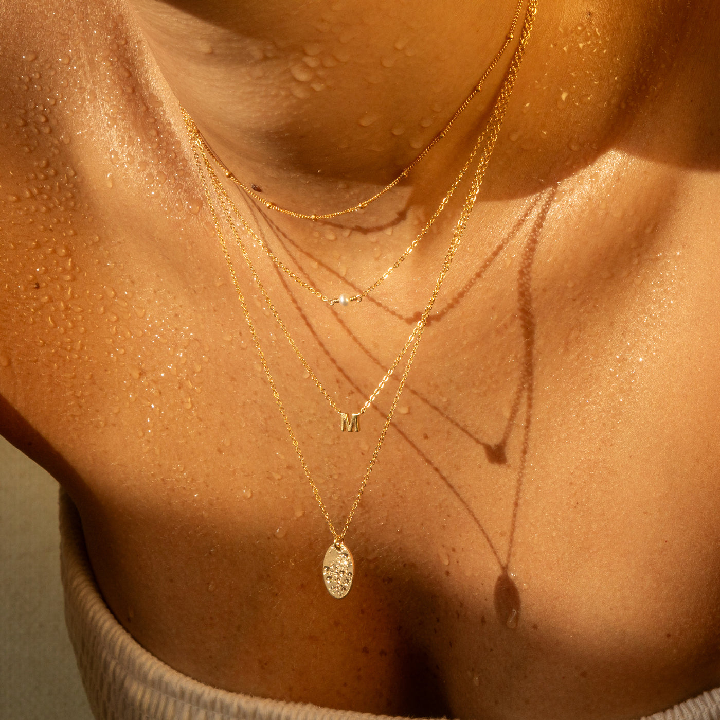 A B C D E F G H I J K L M N O P Q R S T U V W X Y Z Tiny Initial Necklace