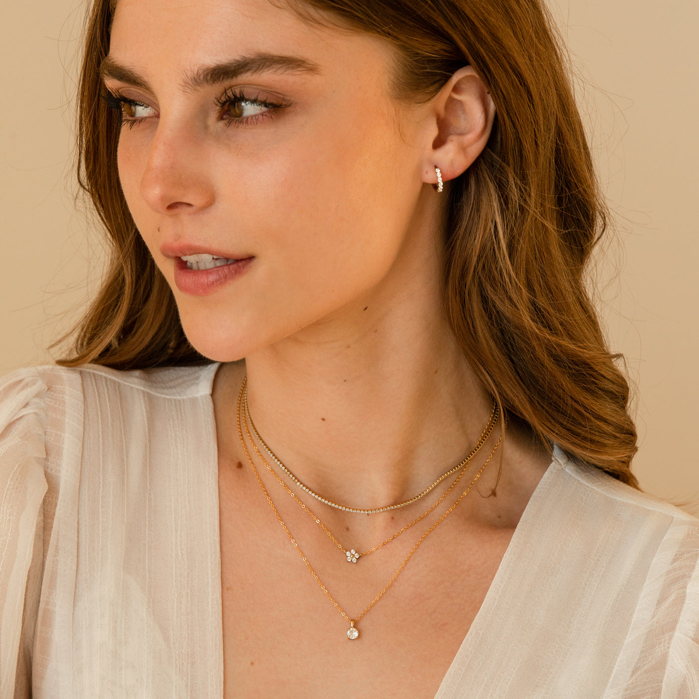 Classic CZ Huggie Hoop Earrings | Simple & Dainty Jewelry