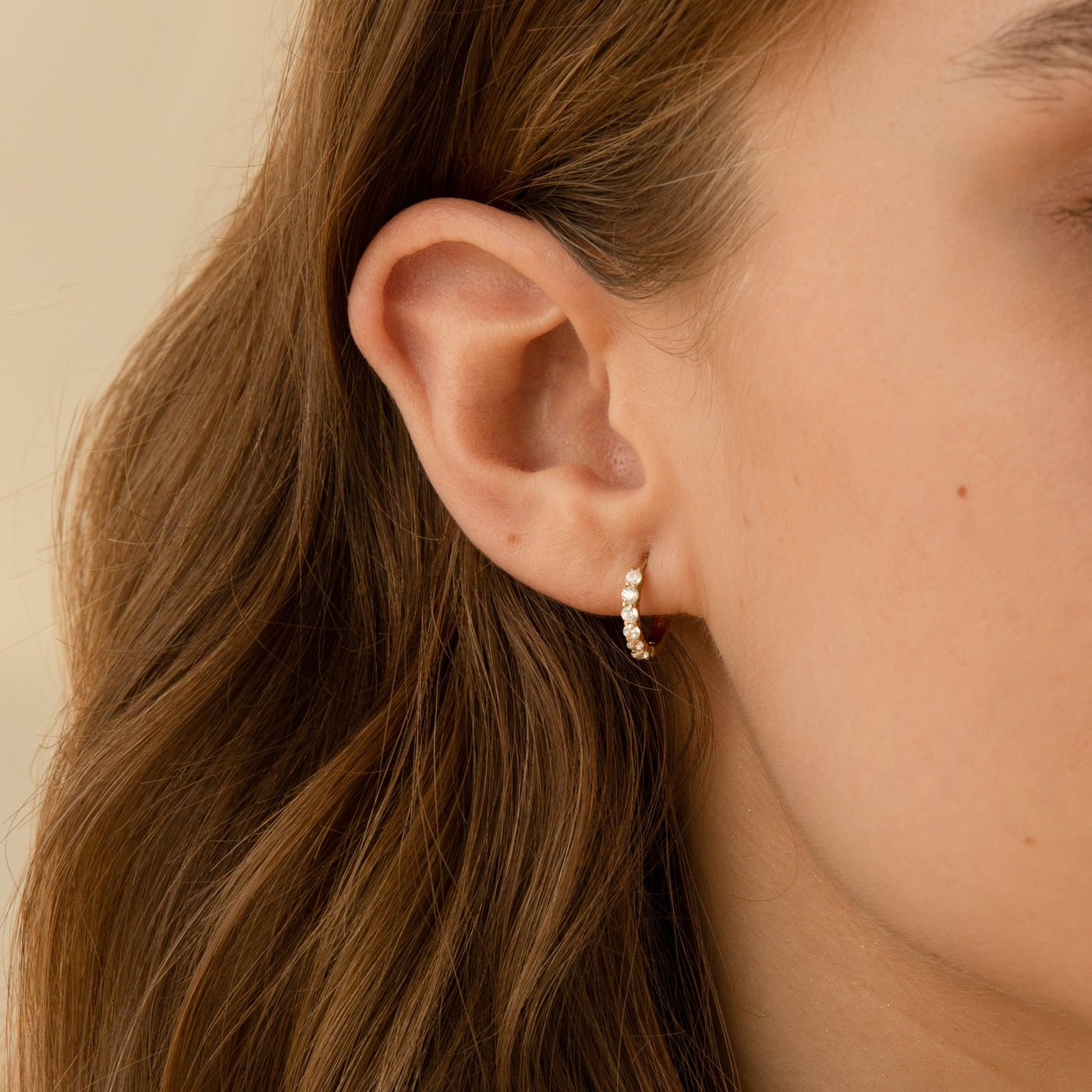 Classic CZ Huggie Hoop Earrings | Simple & Dainty Jewelry