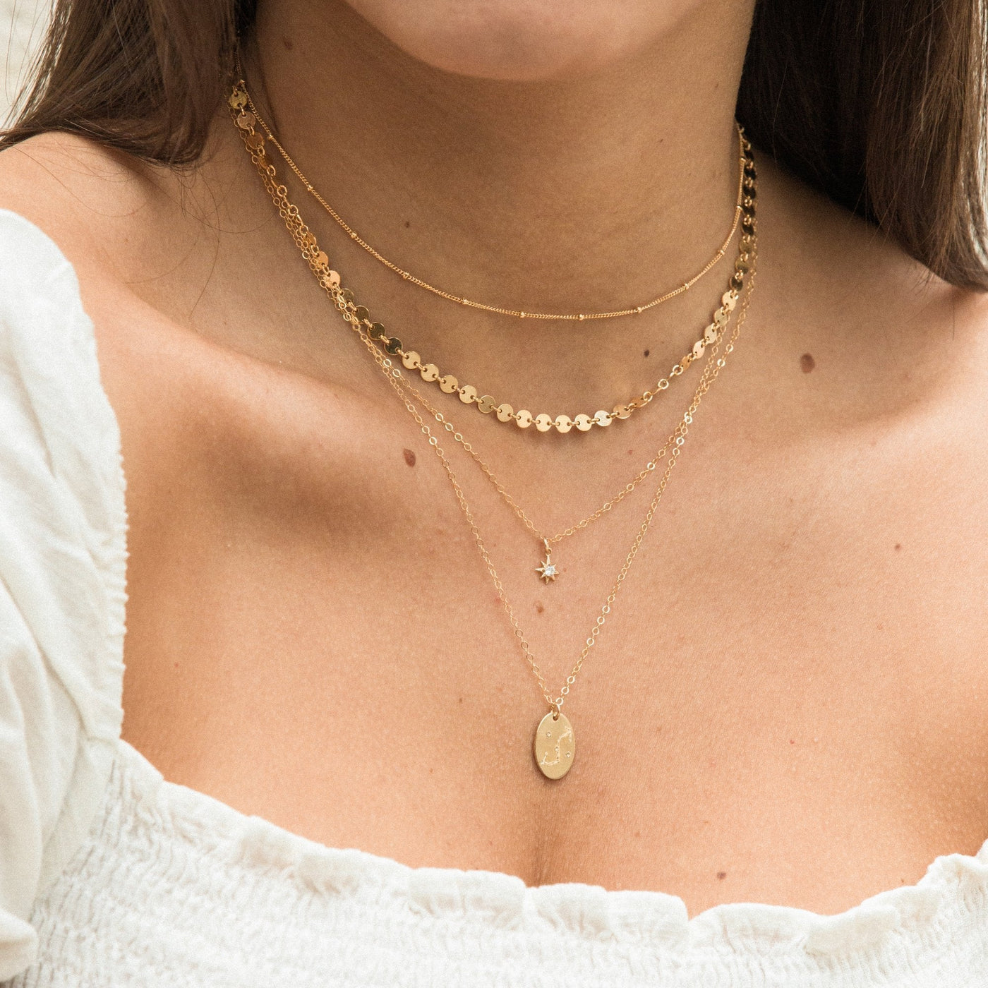 Dainty Satellite Chain Necklace | Simple & Dainty Jewelry