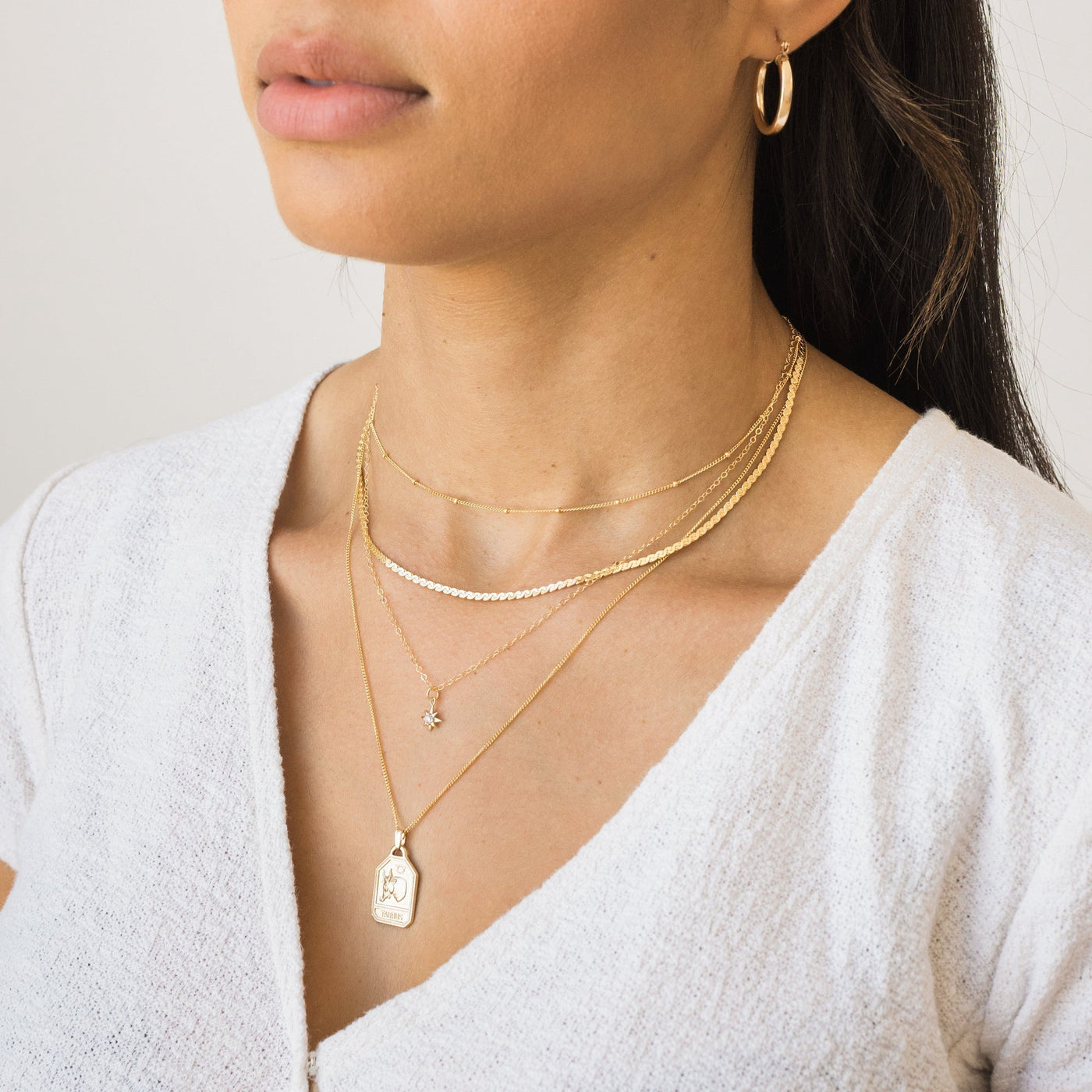Dainty Satellite Chain Necklace | Simple & Dainty Jewelry