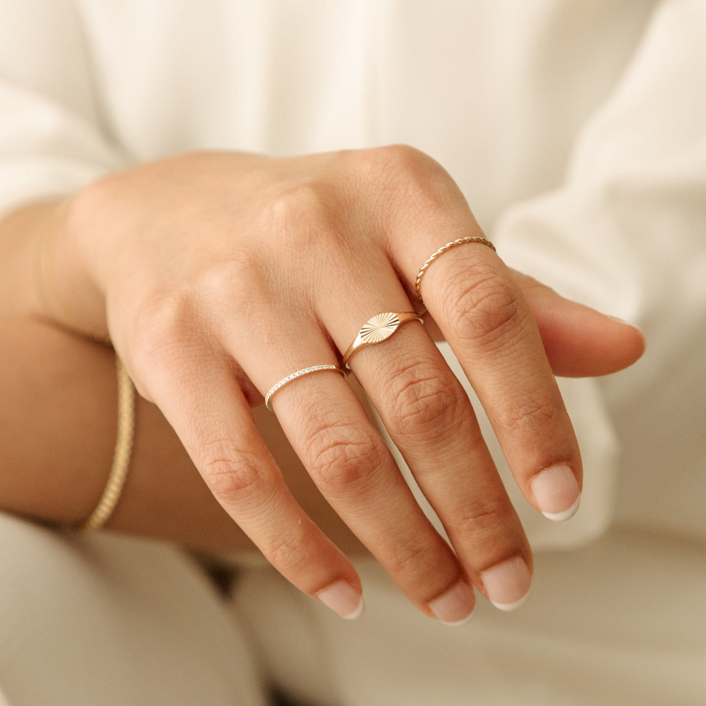 Dainty Twist Ring - 14k Gold | Simple & Dainty Jewelry