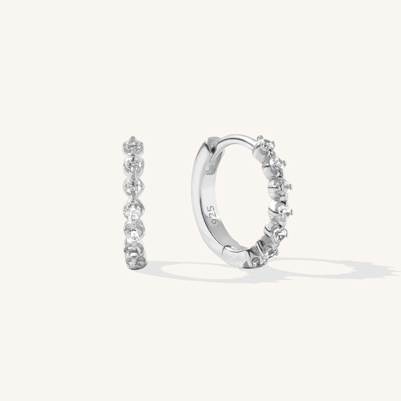Dainty CZ Huggie Hoop Earrings | Simple & Dainty Jewelry