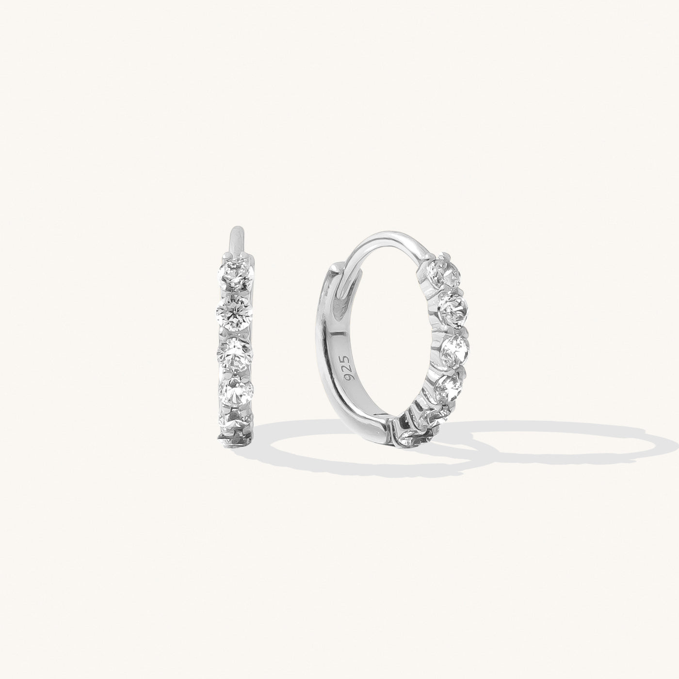 Classic CZ Huggie Hoop Earrings | Simple & Dainty Jewelry