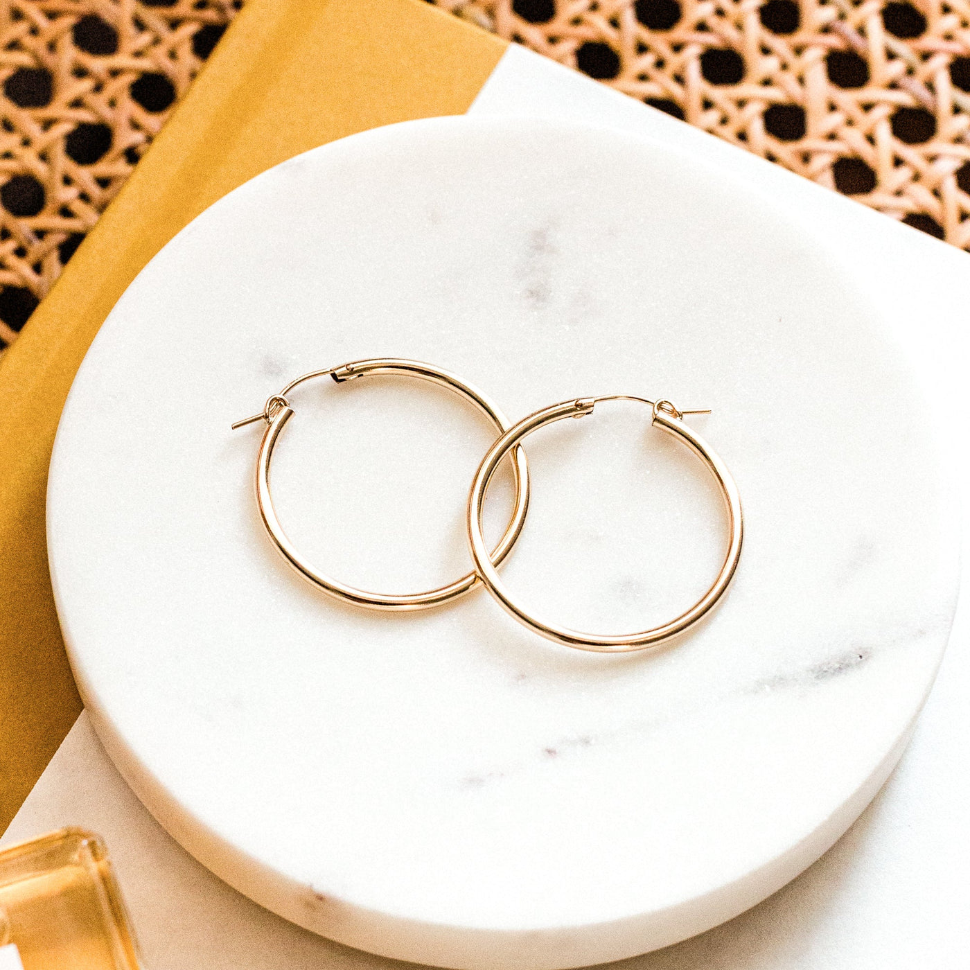 Small (13mm) Medium (22mm) Large (35mm) X-Large (50mm), Everyday Hoop Earrings by Simple & Dainty Jewelry