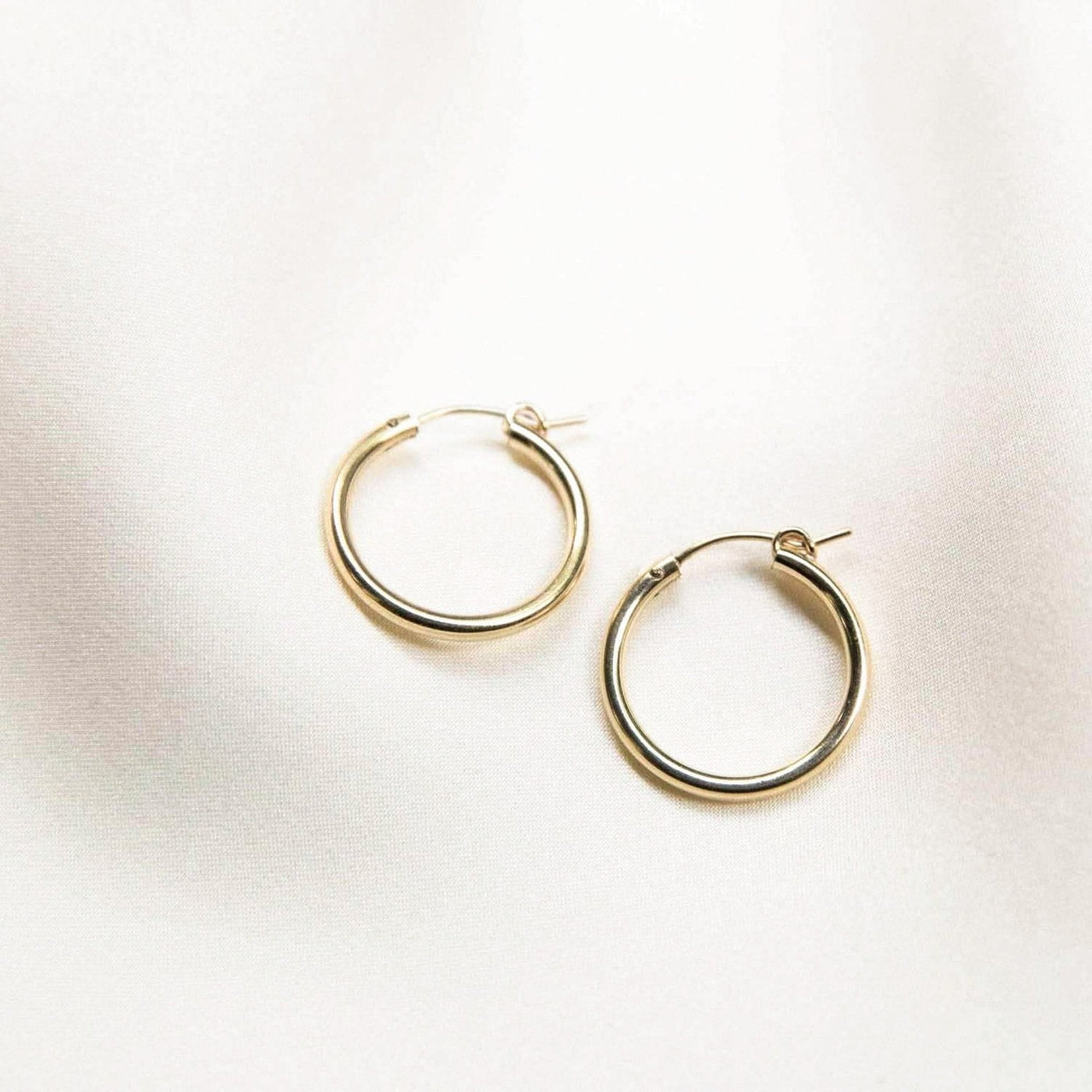 Small (13mm) Medium (22mm) Large (35mm) X-Large (50mm), Everyday Hoop Earrings by Simple & Dainty Jewelry