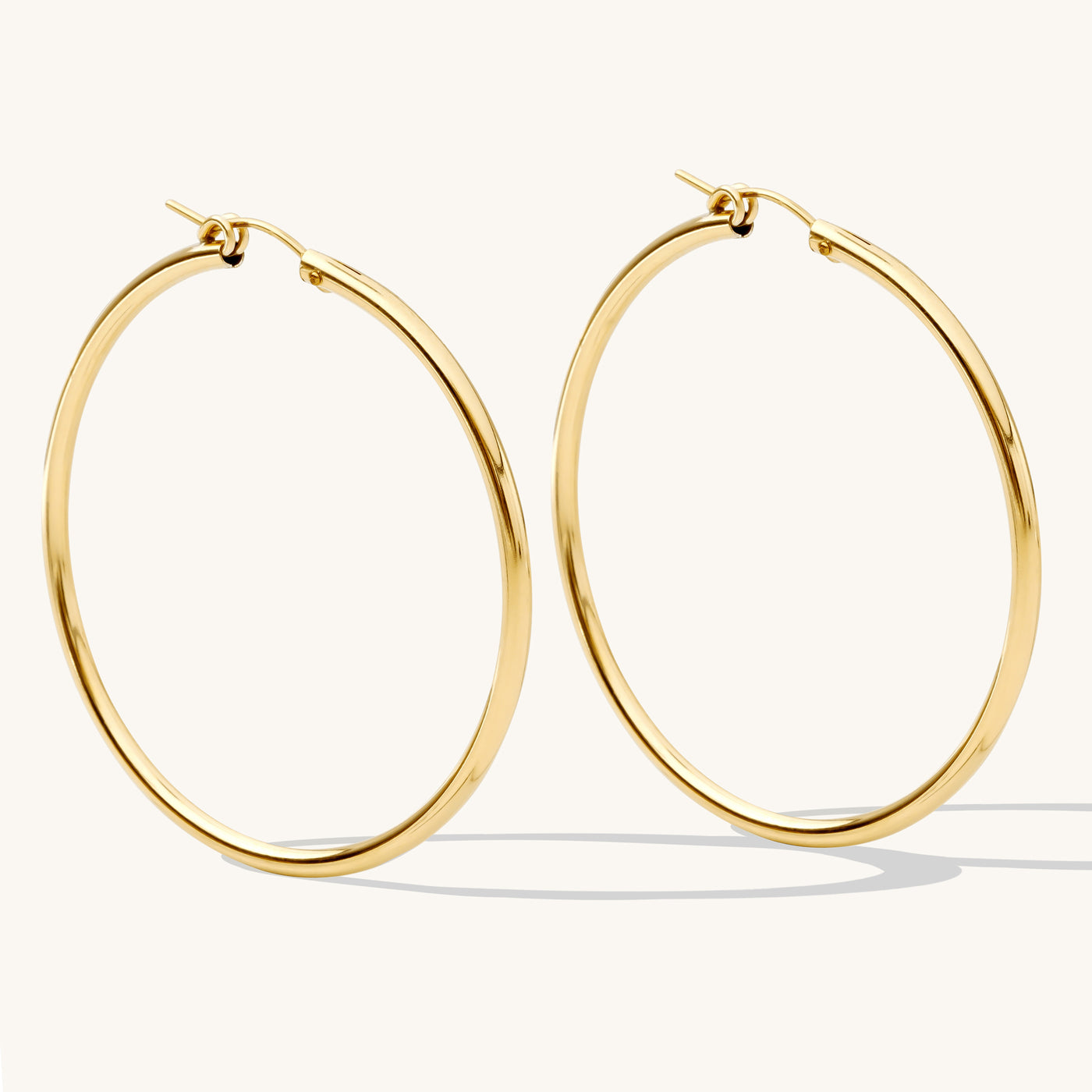 X-Large (50mm), Everyday Hoop Earrings by Simple & Dainty Jewelry