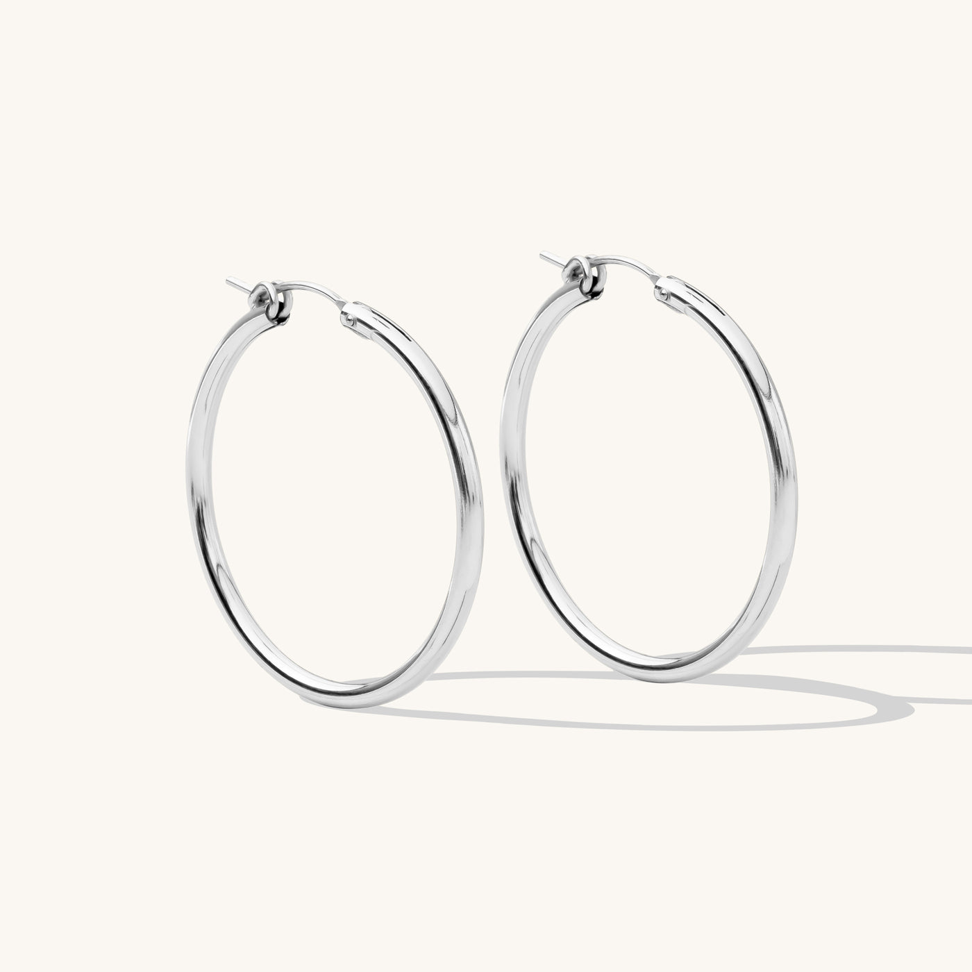 Large (35mm) Everyday Hoop Earrings by Simple & Dainty Jewelry