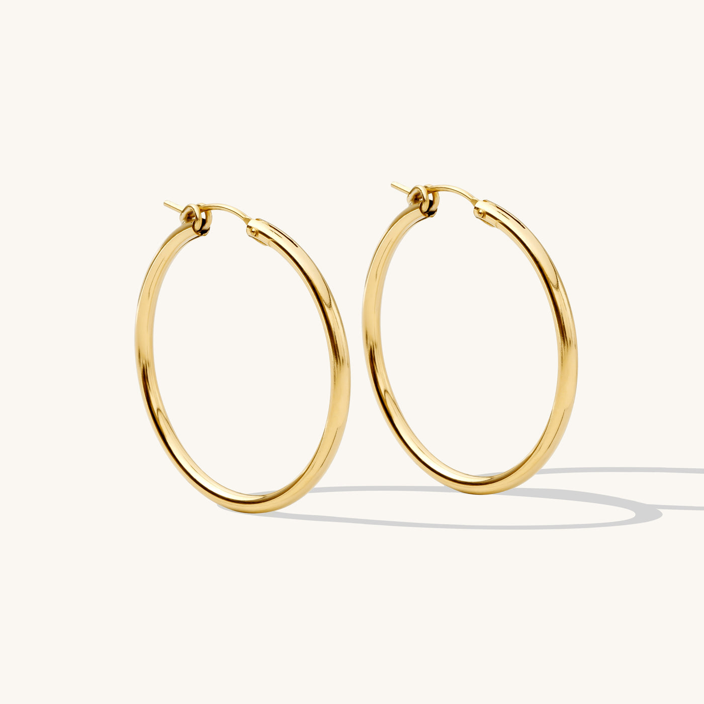 Large (35mm) Everyday Hoop Earrings by Simple & Dainty Jewelry