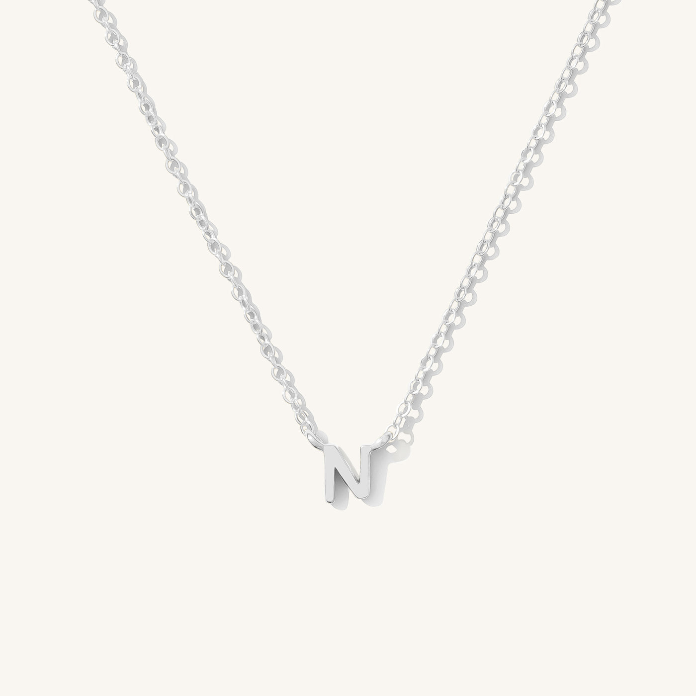 N Tiny Initial Necklace