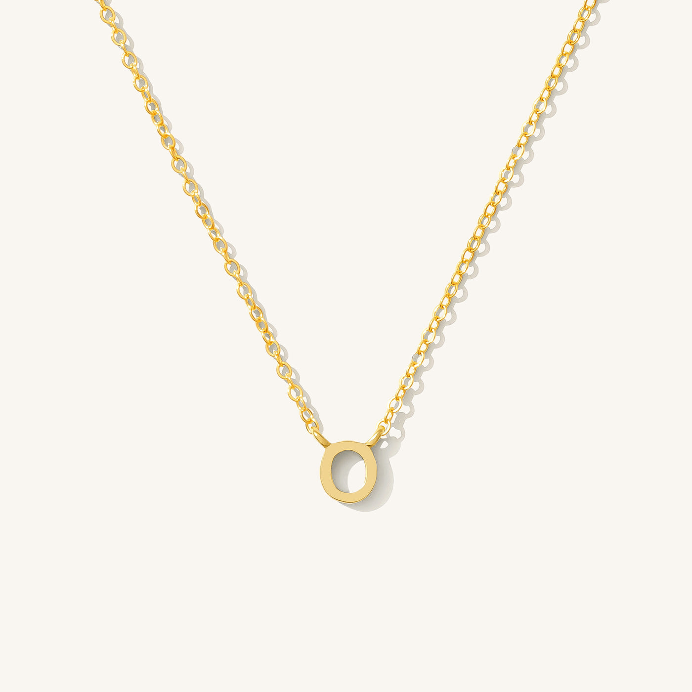 O Tiny Initial Necklace