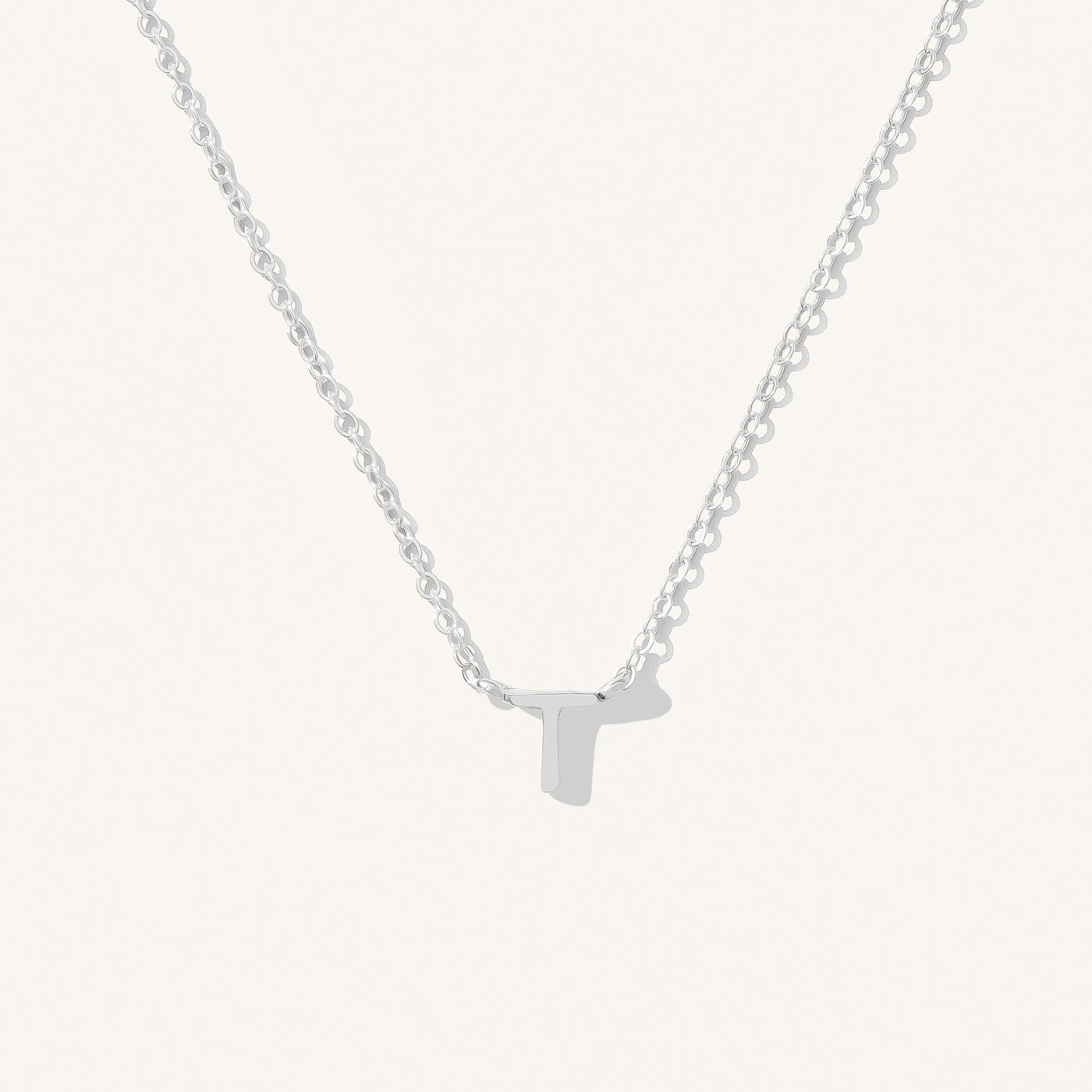 T Tiny Initial Necklace