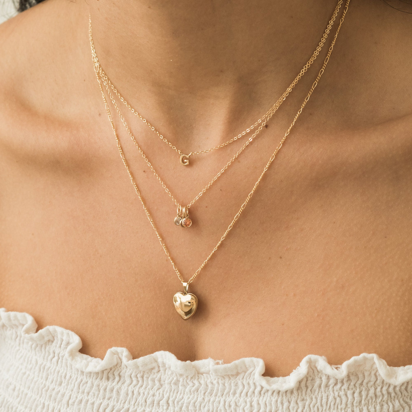 A B C D E F G H I J K L M N O P Q R S T U V W X Y Z Tiny Initial Necklace